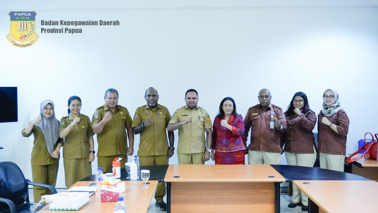 Rapat Kordinasi Manajemen ASN antara BKD Provinsi Papua dan Kantor Regional IX Badan Kepegawaian Negara Jayapura