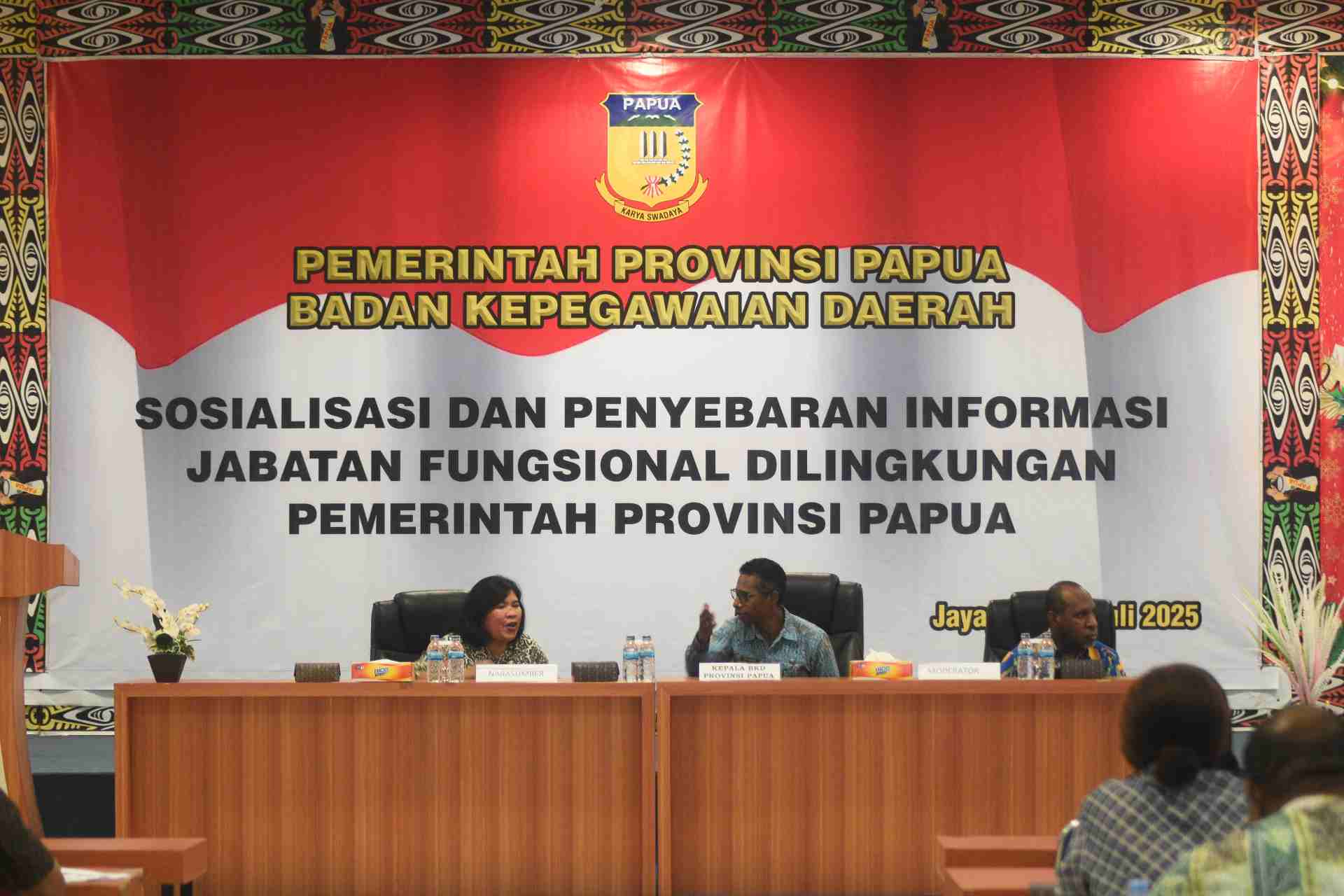 BKD Provinsi Papua dan BKN KANREG IX Jayapura Gelar Sosialisasi Jabatan Fungsional bagi Pengelola Kepegawaian